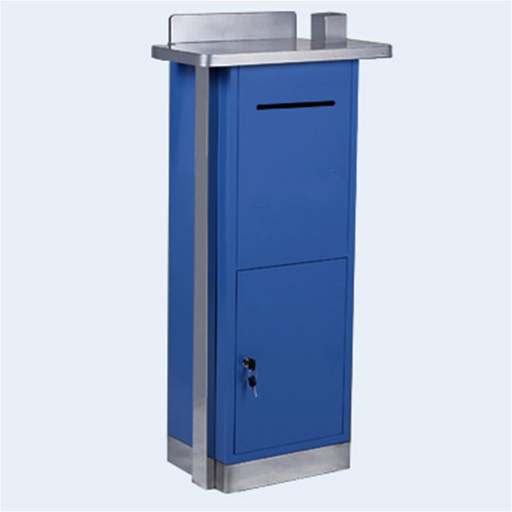 Locking Steel Plate Mailbox Plastic Spraying Process Home Standing Mailboxes Top with Pen Holder Design Outdoor Rainproof Parcel Boxes