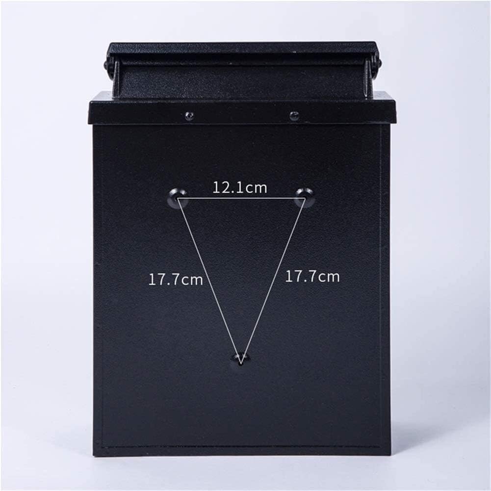 Letterboxes Wall-Mount Mailbox Retro Vintage Outdoor Wall Mounted Mail Box Post Box Secure Letterbox Outside Mailboxes (A) (A)