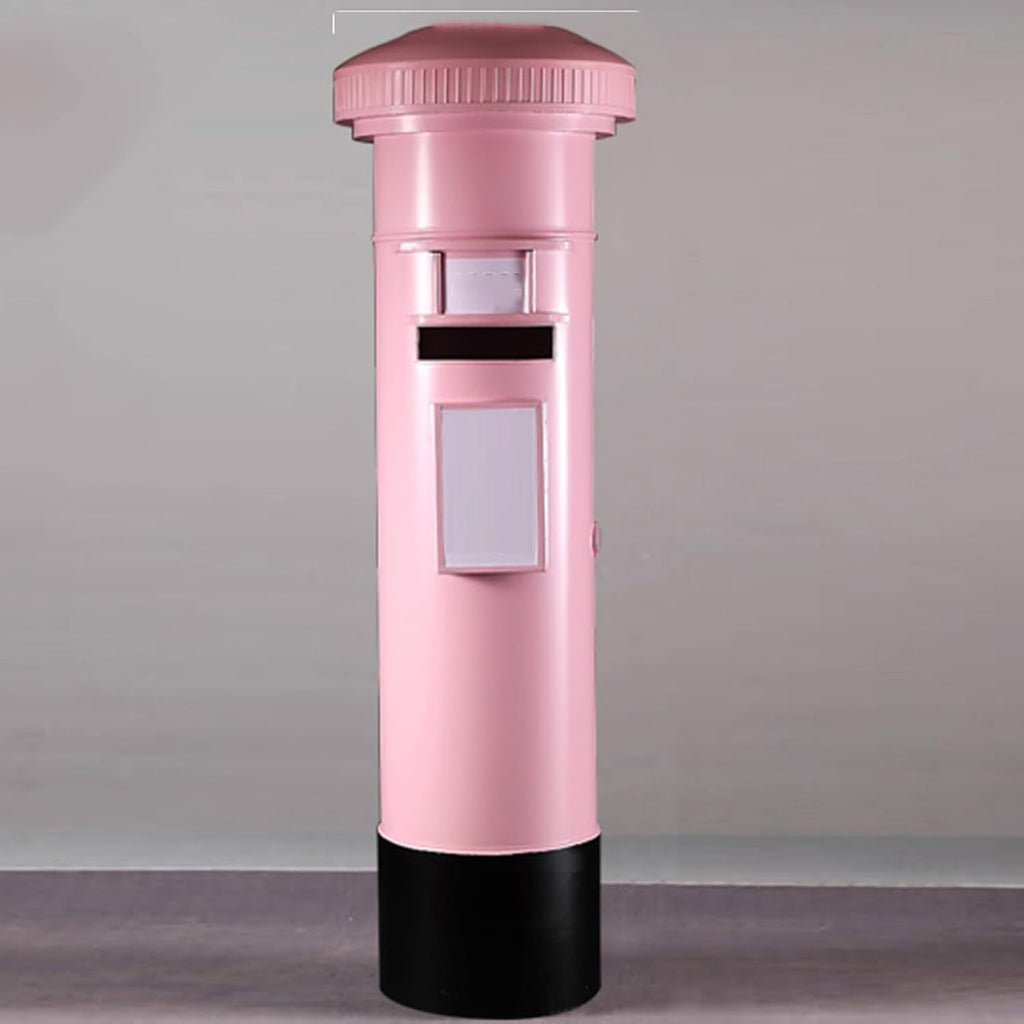 Locking Metal Mailbox 47.2' Tall Mailbox Rear Opening Door Outdoor Rainproof Parcel Boxes with Rain Strip Multiple Color Options