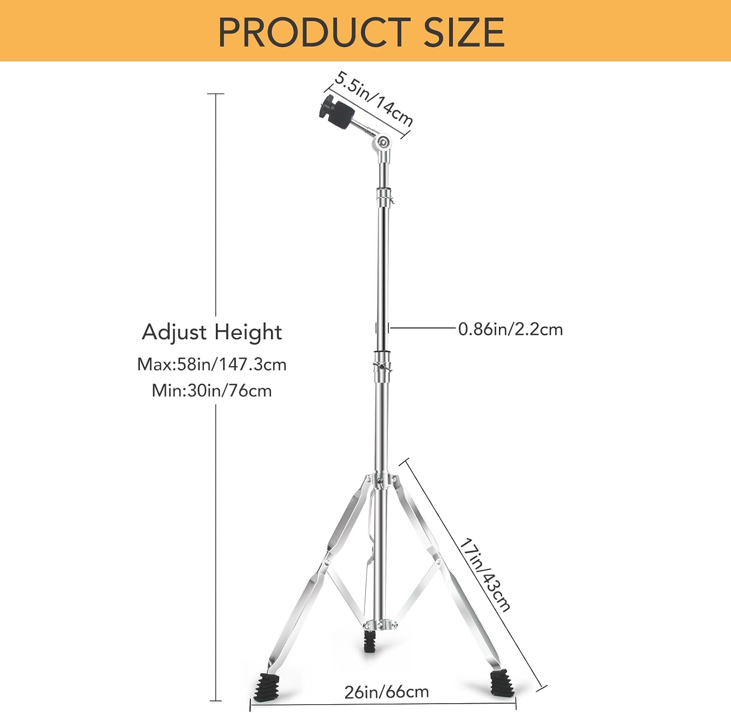 Straight Cymbal Stand + Boom Cymbal Stand + Hi Hat Stand + Snare Drum Stand + Drum Sticks Holder,Adjustable Drum Hardware Percussion Mount Holder Gear Set for Crash, Ride, Splash Cymbal (5 Pack Set)