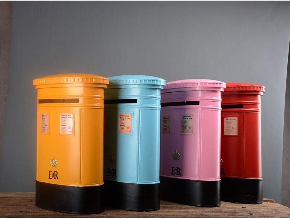 Letterboxes Mailbox Wall-Mounted Mail Boxes Community Postbox Letter Box Villa Letter Box Villa Retro Mailbox (Pink) (Orange)