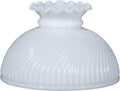 B&P Lamp® 10' Opal White Swirl Ribbed Student Lamp Shade with Crimped Top