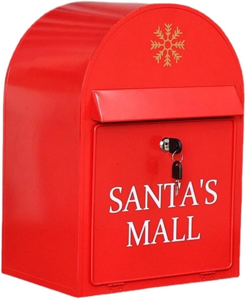 Drop Box Mailbox Aluminum Mailbox Ooutdoor Post Box Retro Vintage Post Box for Home Decoration Outdoor Letter Box(Red)