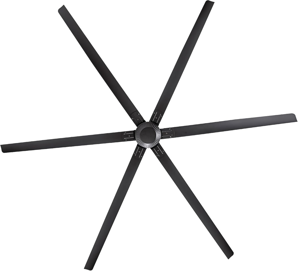 120 Inch Industrial Ceiling Fans without Lights, DC Motor Large Shop Garage Ceiling Fan with Remote, 36000 CFM High Airflow Big Ceiling Fan, Reversible Metal Commercial Fan for Warehouse Barn