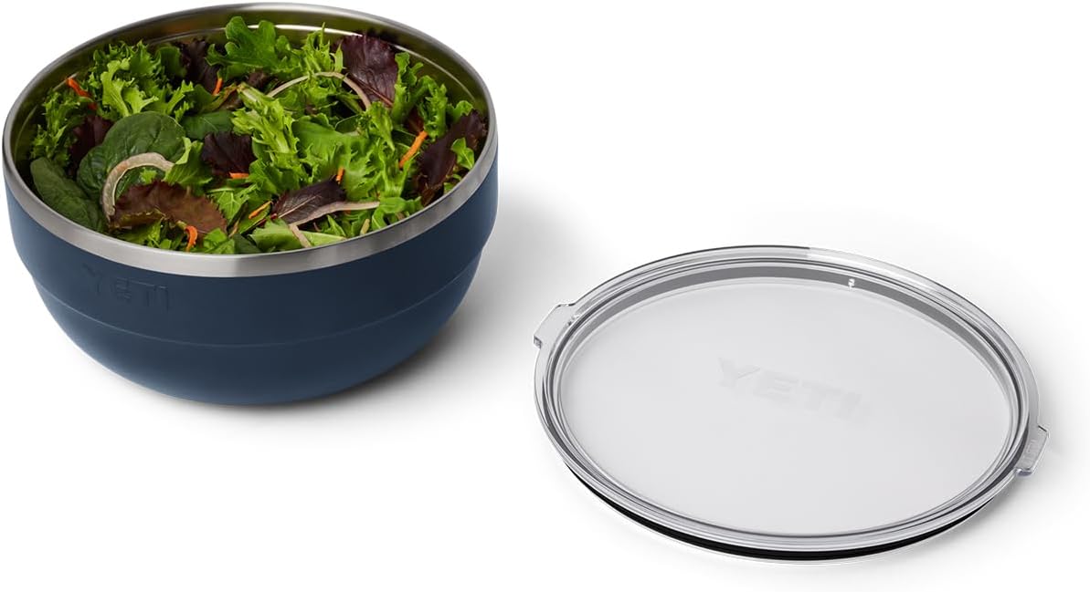 YETI Nestable Standard Food Storage Bowl Set, (1) 1 QT, (1) 2 QT, and (1) 4.5 QT, Navy