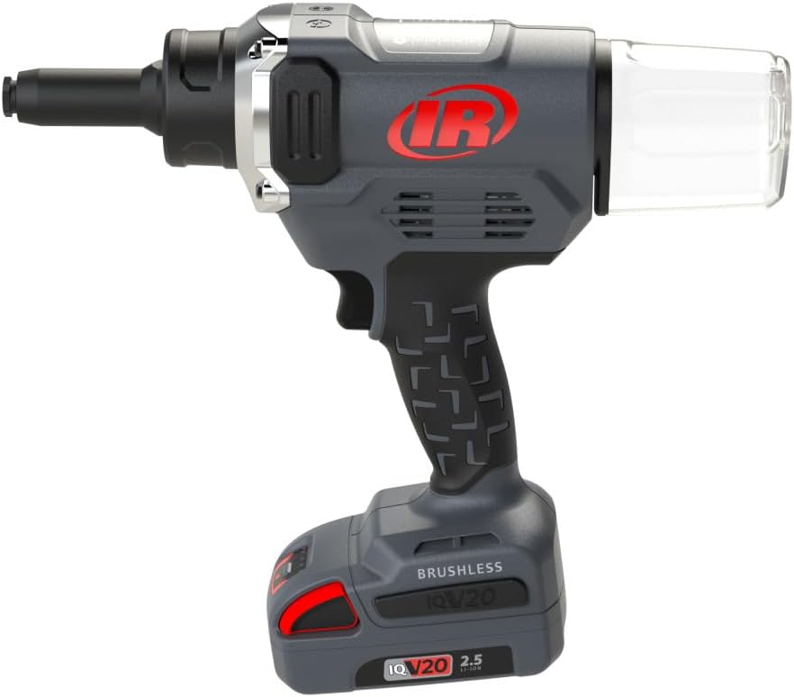 Ingersoll Rand V3121 20V Cordless Blind Rivet Tool, 1' Stroke, 4500lb Pulling Force, 1/4' Rivet Diameter, Bare Tool