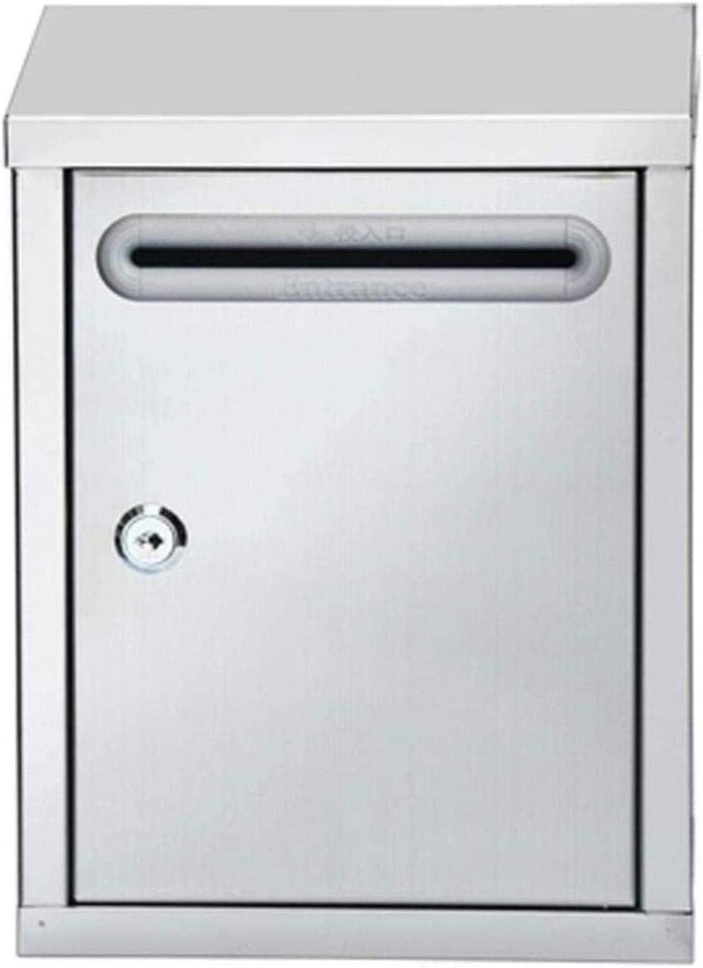 Mailbox Letter Box Stainless Steel Rainproof Letter Box Postbox Simple Villa with Lock Outdoor