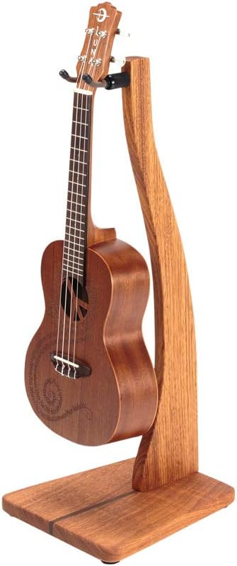 Zither Wooden Ukulele or Mandolin Stand - Handcrafted Solid Mahogany Wood Floor Stands, Made in USA