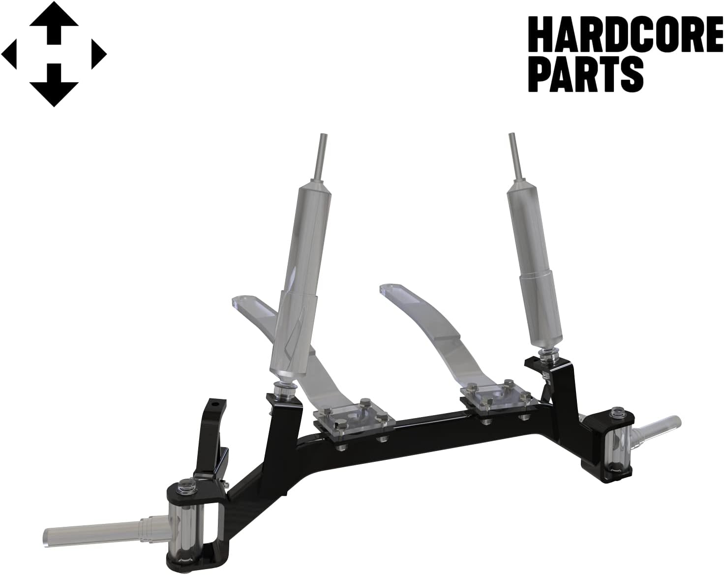 Hardcore Parts 4' Drop Axle Lift Kit for EZGO Marathon (1975-1993) Electric Golf Cart with 10' Black 'BULLDOG' Wheels and 20'x10'-10' DOT rated All-Terrain tires