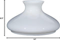 B&P Lamp® 10' Fitter Cased White Glass Tam-O-Shanter Style Student Lamp Shade with Plain Top