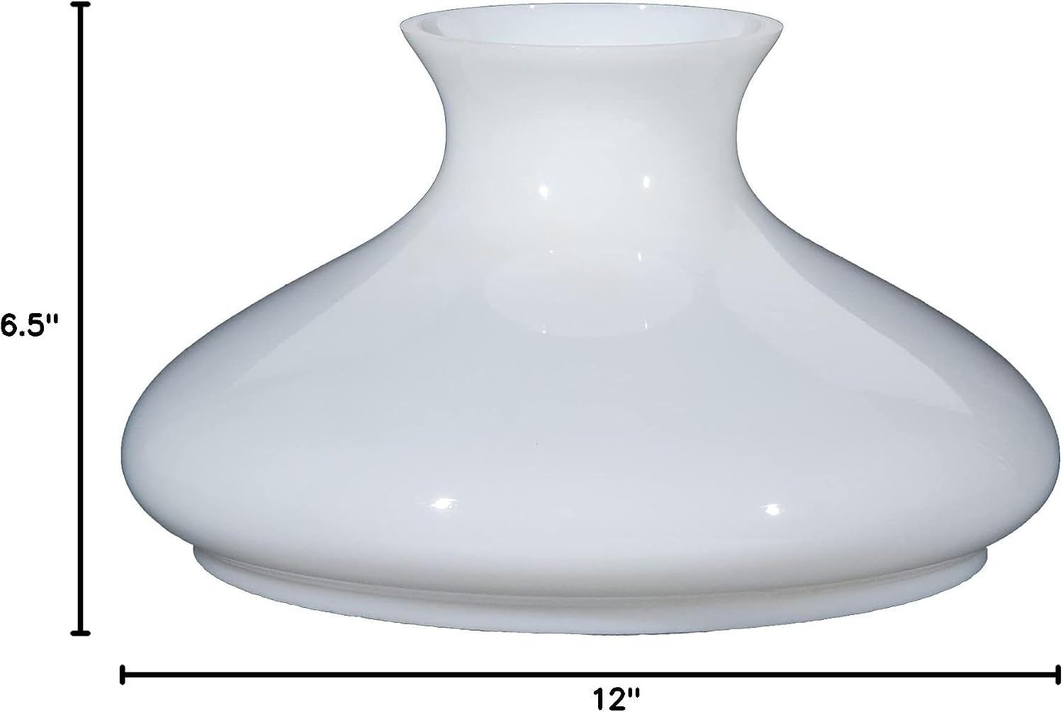 B&P Lamp® 10' Fitter Opal White Glass Tam-O-Shanter Style Student Lamp Shade with Plain Top