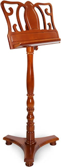 Music Holder Vintage Wooden Sheet Music Stand for Sheet Music Professional Traditional Adjustable Music Stand for Guitar and Violin Players(A)
