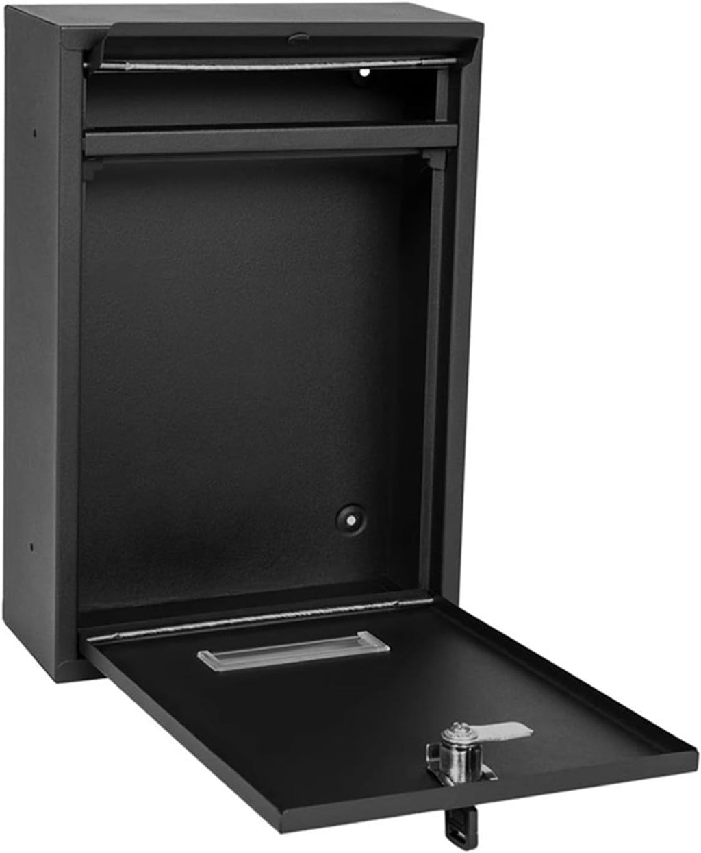 LANGSTON Locking Postbox for House, Wall Mounted Metal Mailbox, Security Lock Drop Box Collection Boxes Hanging Secure Postbox, Combination Lock Mail Boxes Outdoor,White
