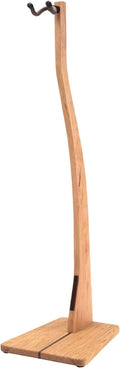 Zither Wooden Bass Guitar Stand - Handcrafted Solid Cherry Wood Floor Stands Best for Electric Bass Guitars, Made in USA
