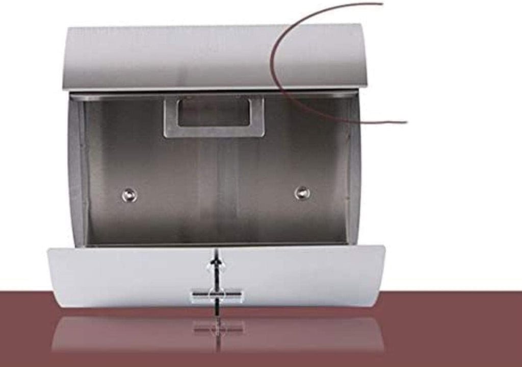 Mailbox E-Mail Newspaper Box Outdoor Wall Postbox Thick 304 Stainless Steel Waterproof with Lock