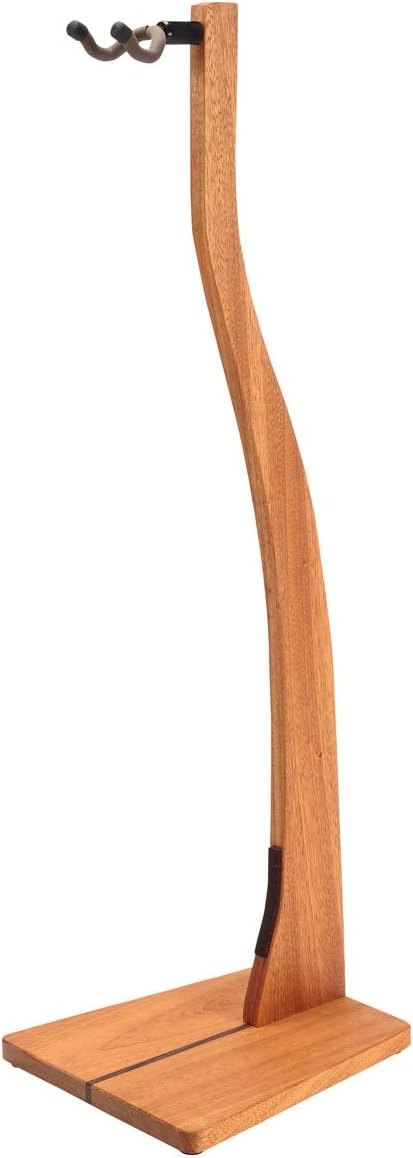 Zither Wooden Guitar Stand - Handcrafted Solid Mahogany Wood Floor Stands Best for Acoustic, Electric and Classical Guitars, Made in USA