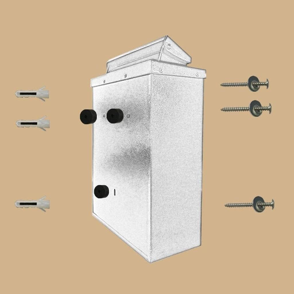 JYDQM Suggestion Box Comment Collection Box Mailbox European Aluminum with Lock Outdoor Post Box Secure Letterbox (Color : Red)