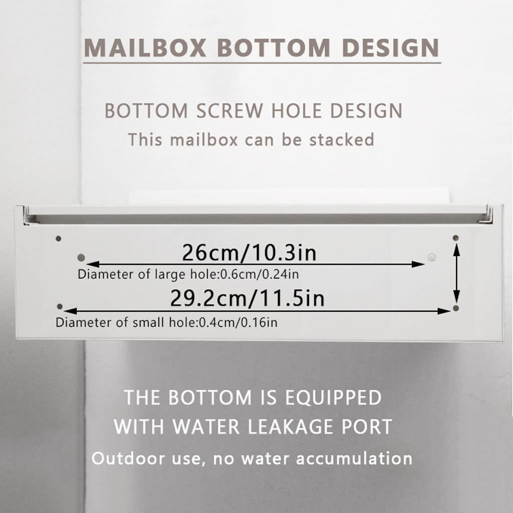 Wall Mount Drop Box Locking Mailboxes with Lock and Key Medium Capacity Post Box Metal Mailbox Simple and Stylish Mailbox Safer
