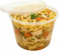 PACTOGO 64 oz (1/2 Gallon) Heavy Duty Round Plastic Deli Soup Containers with Lids, For Meal Prep Containers | BPA Free | Stackable | Leakproof | Microwave/Dishwasher/Freezer Safe (Pack of 120 Sets)