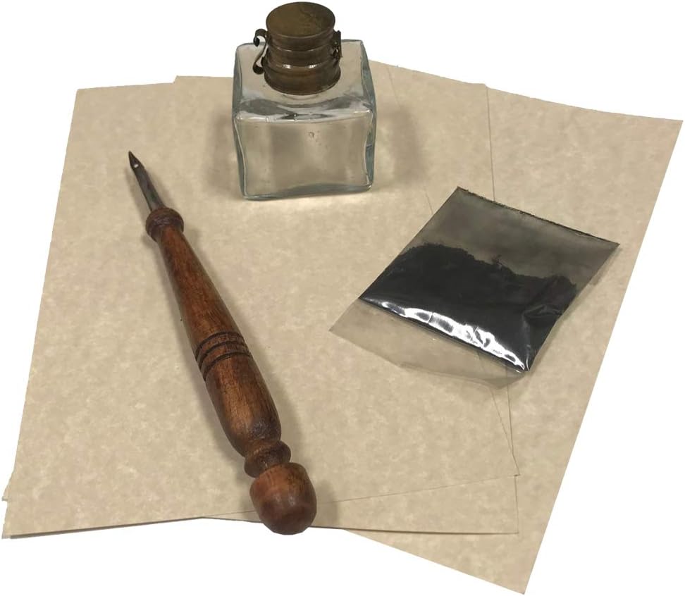 SCHOONER BAY 10-1/2' Colonial Style Distressed, Teak Wood Writing Box Reproduction with Accessories- Antique Reproduction