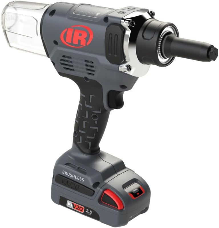 Ingersoll Rand V3121 20V Cordless Blind Rivet Tool, 1' Stroke, 4500lb Pulling Force, 1/4' Rivet Diameter, Bare Tool