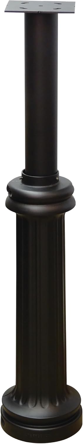 Special Lite Bradford Mailbox Post - Black Cast Aluminum Post for Curbside Mailbox - SPK-590-BLK