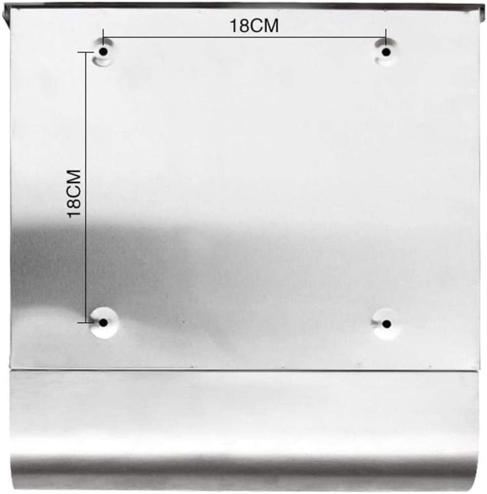 Mailbox Postbox Stainless Steel Letter Box Outdoor Wall with Lock Report Box Outdoor Waterproof Postbox