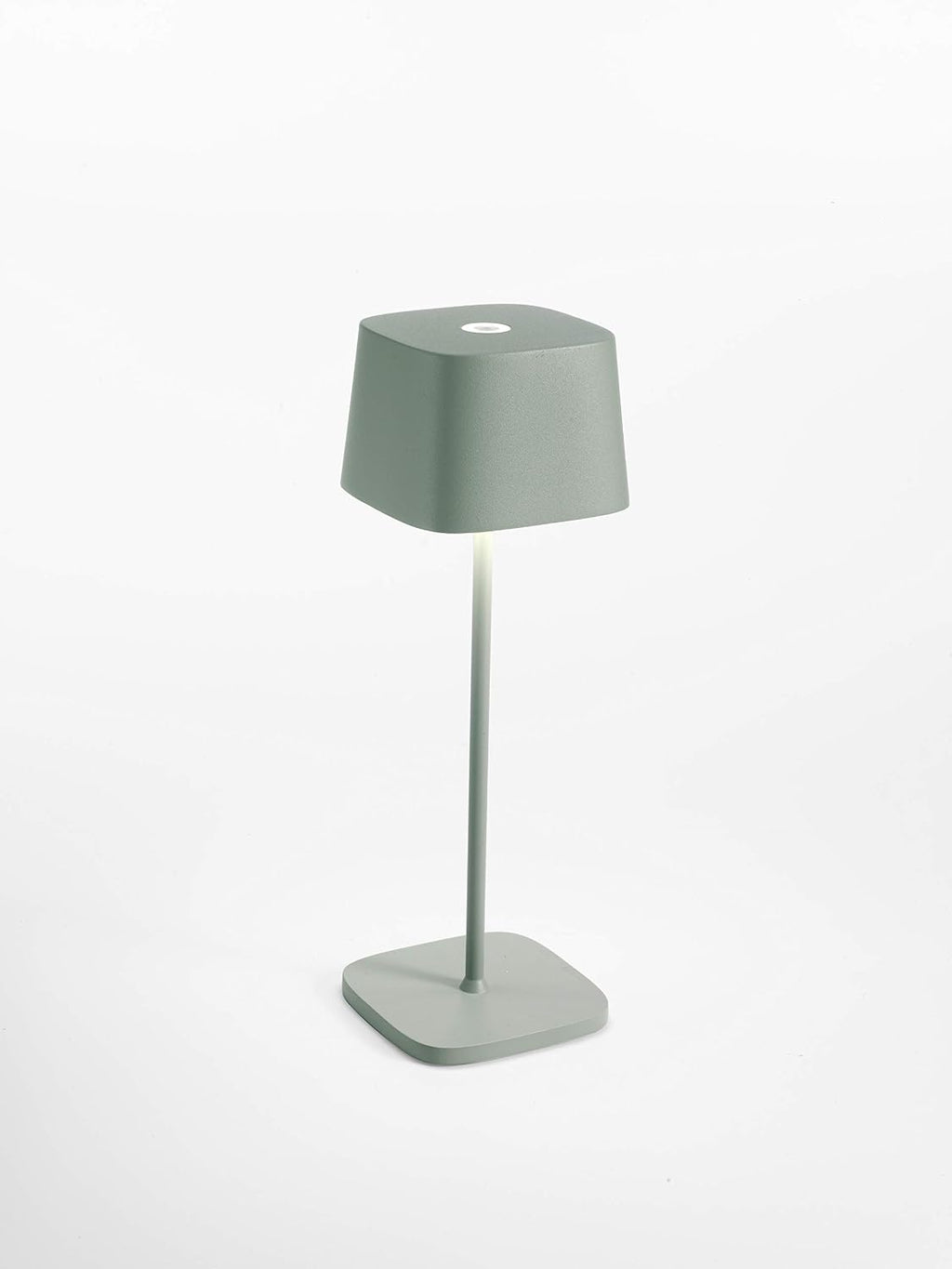 Zafferano, Ofelia Pro Lamp, Rechargeable Cordless Table Lamp with Touch Controls, Suitable for Indoor and Outdoor, Dimmer, 2700-3000 K, Height 12 Inches, Sage Color