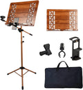 Wooden Sheet Music Stand for Piano Violin Guitar Drums - 28'-71' Adjustable Compact Collapsible Floor Standing Music Stand, Easy to Assemble (Size : Style 1)