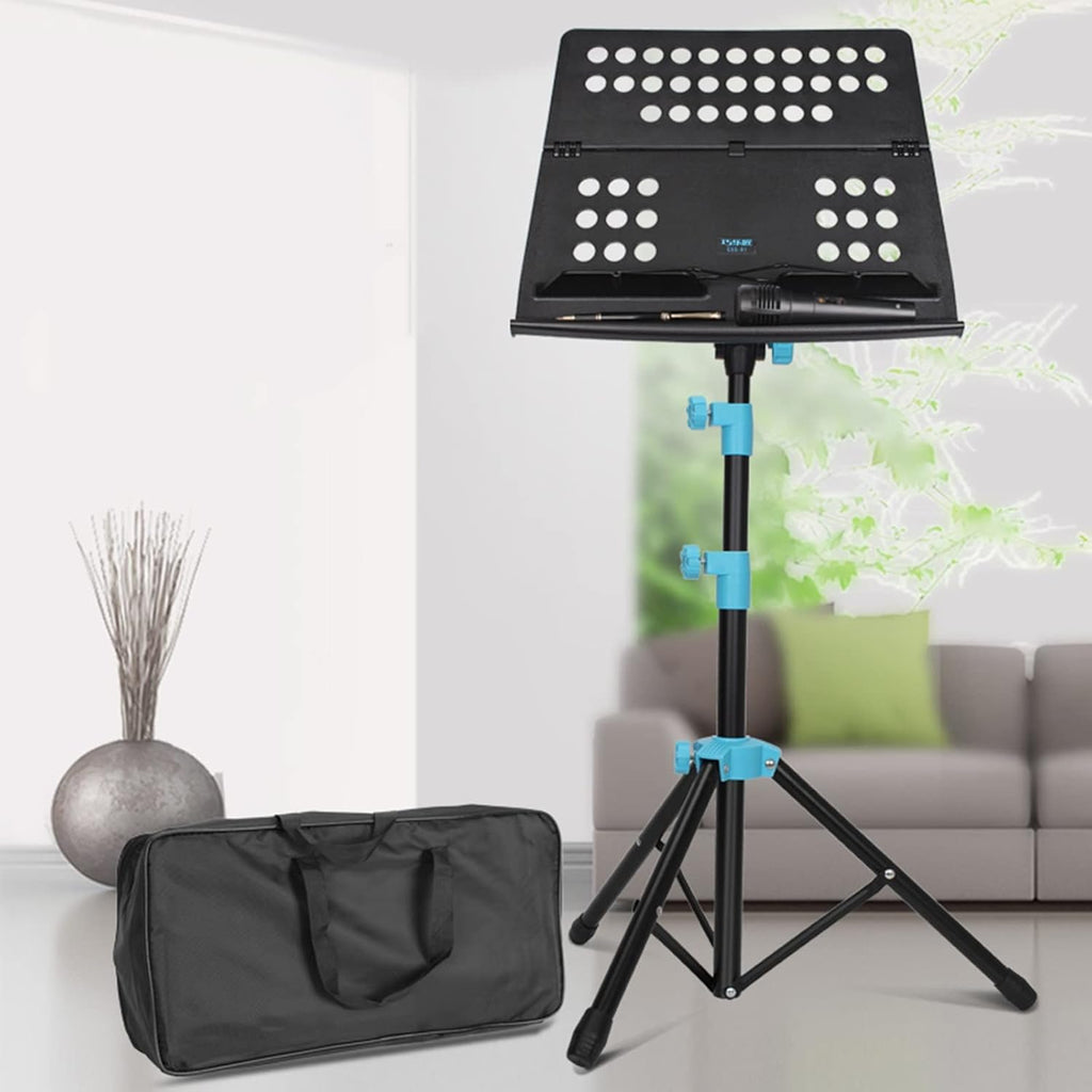 Orchestra Sheet Music Stand with Durable Metal Tripod, Height & Angle Adjustable Violin Guitar Music Book Holder, Dorm Room Bedroom Stage
