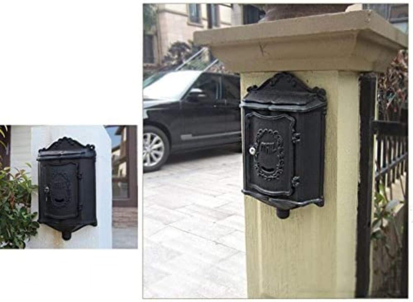 Mailbox Post Box Newspaper Box Outdoor Front Panel Stainless Steel Aluminum Box Cover Outdoor Wall Vintage