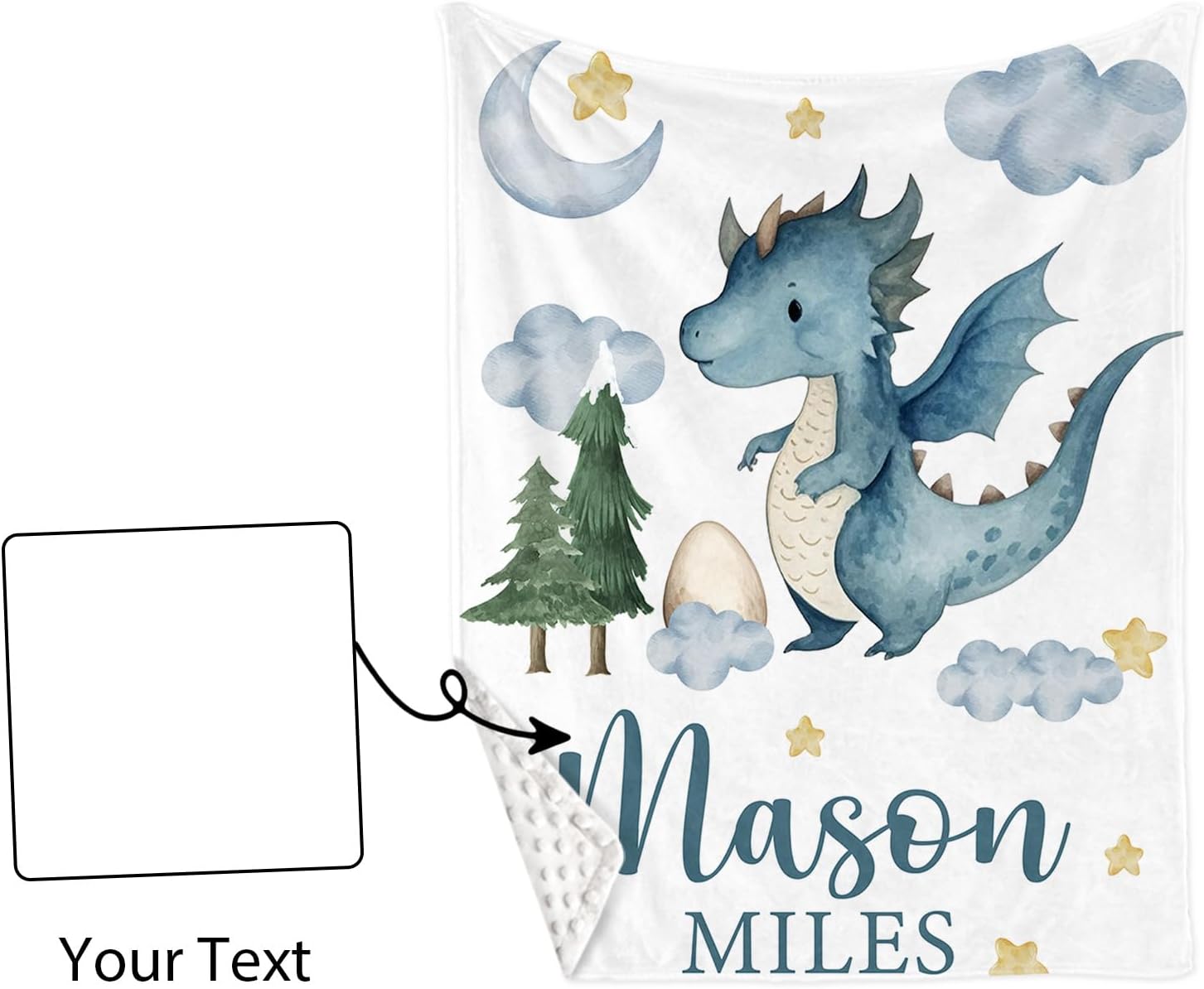 TOOTANN Custom Baby Crib Bedding Set, 5 Pcs Personalized Name Baby Crib Sheets for Kid Toddler Infant, Blue Dinosaurs Nursery Bedding Set