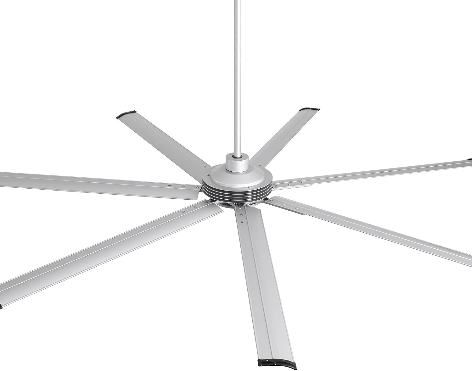 100 Inch Ceiling Fans with Lights and Remote, Industrial Ceiling Fan for Living Room Shop Garage DC Motor Large Outdoor Ceiling Fans for Patios, Dimmable, Timer, 7 Aluminum Blades, Reversible Airflow