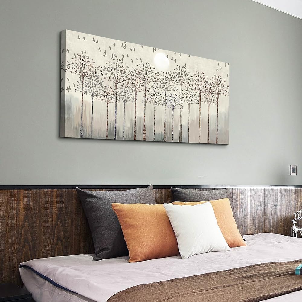 Wapluam Large Canvas Wall Art For Living Room Framed Wall Deco For Office Modern Bedroom Room Decorration Scenery Abstract Wall Paintings Canvas Prints Pictures Artwork Boho Home Decor 30X60in