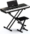 The ONE Keyboard Piano Sing with X Bench, 61 Keys Piano Keyboard For Singing & Practice with Bluetooth, Sheet Music Stand and Huge Library of Songs for Sing-Along