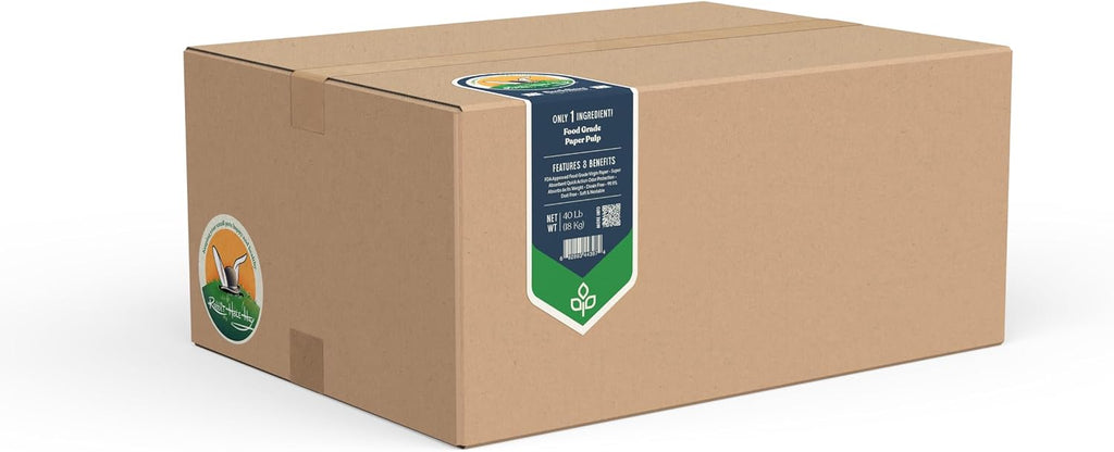 Rabbit Hole Hay - Ultra Premium Paper Pellet Bedding, White, 40 lb Box, for Small Pets - Dust-Free & Safe