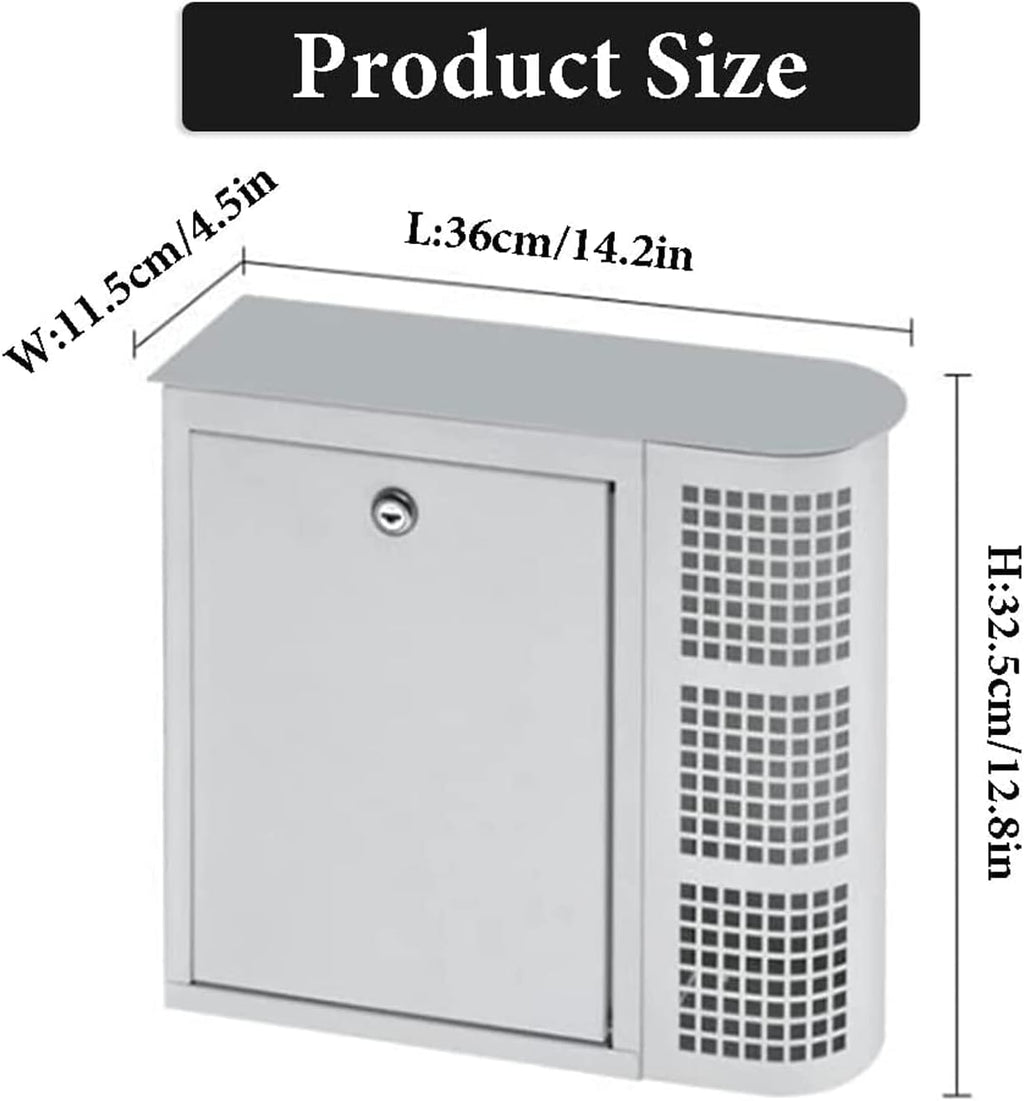 Outdoor Post Box Metal Mailboxes Bulk Mail Organizer Drop Box Galvanized Sheet Mailbox Wall Mount Mailbox with Lock Safer
