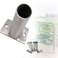 Deck Railing Post Side Mounting Brackets, Posts Support Pack for Fix Fence/Flag Round Posts, Sturdy Construction Pergola Brackets Kit Post Base with Screws(Dia 1.2 X 1.6IN(30 X 40MM),7 pcs)