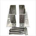 Heavy Duty Fence Post Stakes Adjustable Deck Post Anchor Base Brackets Kit, Stainless Flange Anchor Base for Pergola,Railing,Mailbox(8pcs)