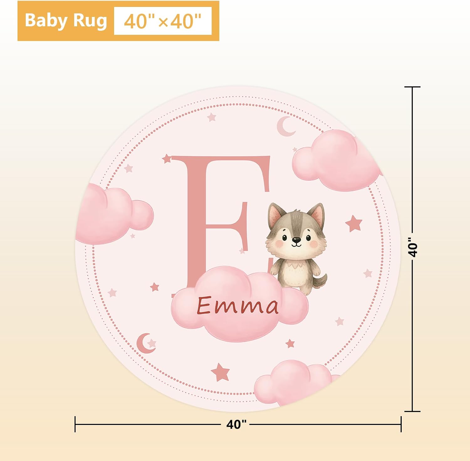 Terwex Personalized Crib Bedding Set, 5 Pcs Custom Nursery Bedding Sets with Name, Infant Bedding Set for Baby Girls Boys, Pink Fox Double Layer Baby Crib Set, Toddlers Babies Kids Customized Gifts