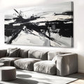 liysawg Wall Art Abstract Canvas Painting Black and White Modern Artwork for Living Room Bedroom Dining Room Home Office Decor 71'x36'