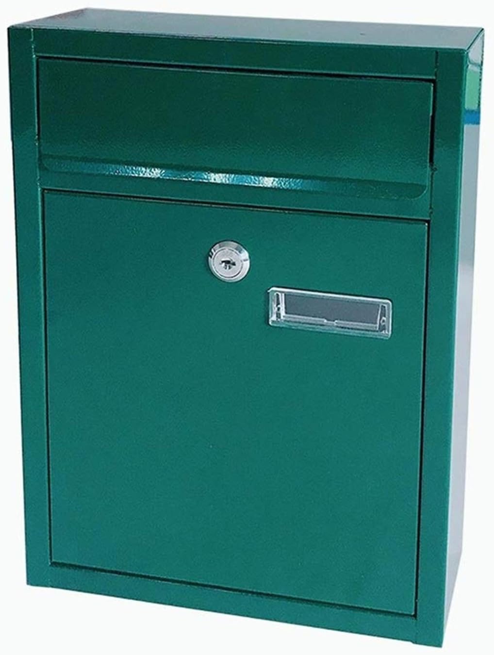 Wall-Mount Mailbox Wall-Mount Letterboxes Locking Mailboxes Wall Mounted Vertical Key Lock Drop Mail Box Medium Capacity Rust-Proof Metal Post Box