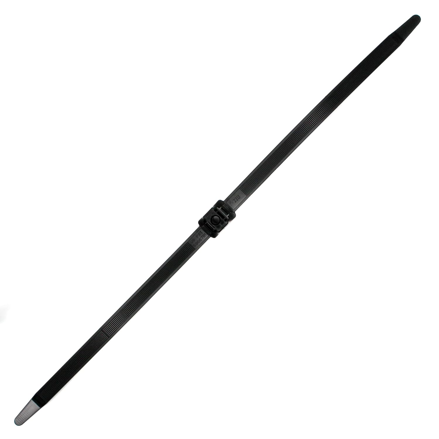 Hellermann Tyton DCT110HIRK2 115-00033 Dual Clamp Tie Black 19' 150 lb 1/4' Stud - 50 Pack