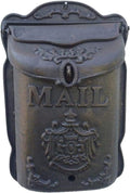 Suggestion Box Collection Box Ballot Box Outdoor Retro Vintage Mailboxes European Style Outside Aluminum Wall Mount Post Box Secure Mailbox (Color : #2)