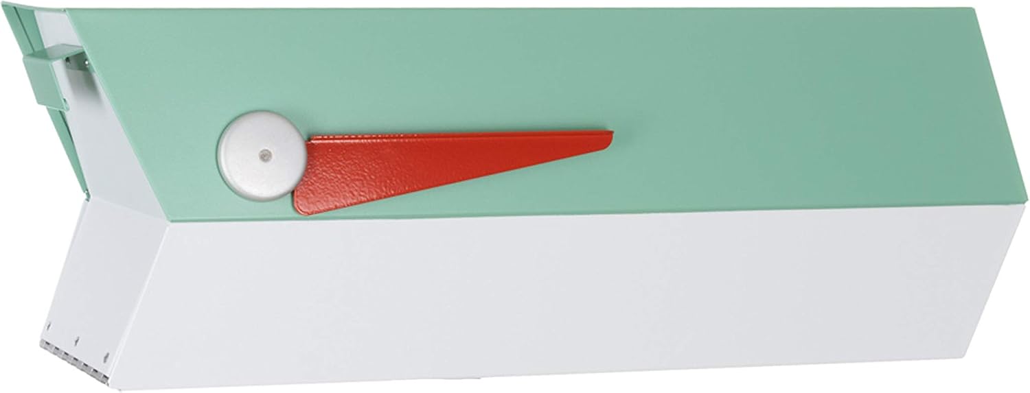 modbox USA Mid-Century Modern Curbside Mailbox | Two Tone (Satin Green-Satin White)