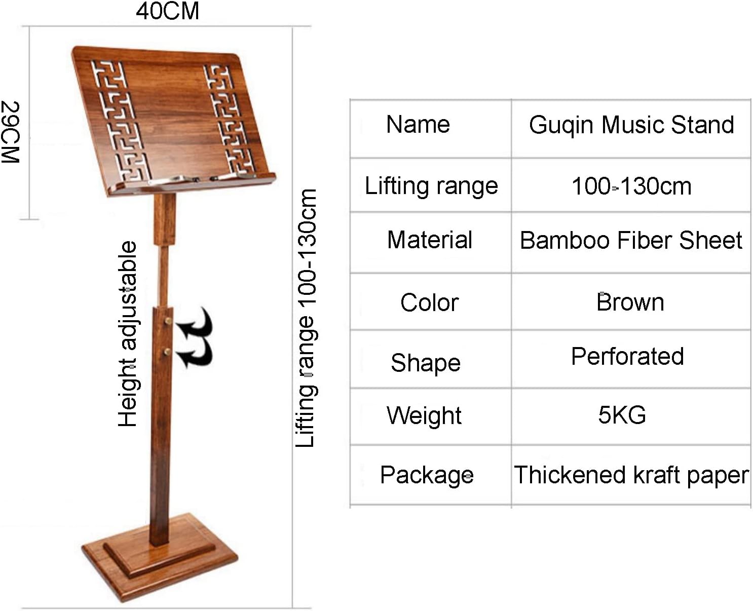 Reading Rest Holder, Multi-Use Folding Sheet Music Stand, Violin Music Stand, Height Adjustable, Suitable for Various Occasions, Flexible and Good Knob,
