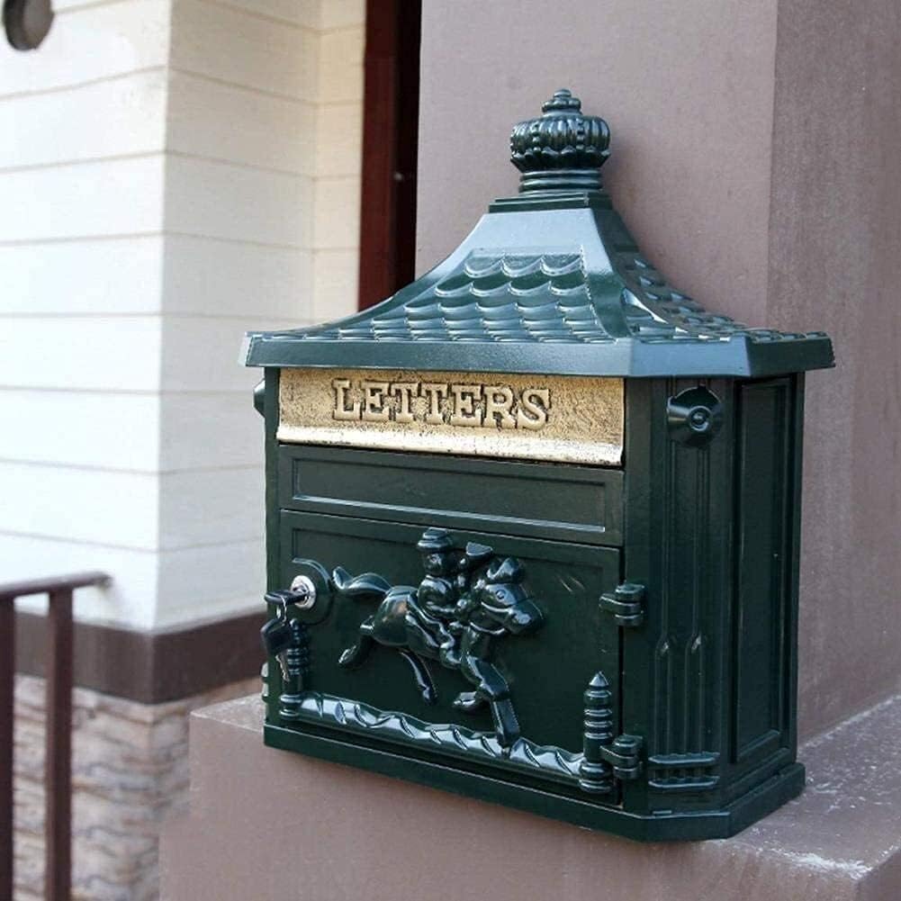 JYDQM Suggestion Box Mailbox Complaint Suggestion Box Box Mailers Outside Mailboxe Vintage European Mailbox Aluminum Wall Mounted Mail Box Post Box Secure Letterbox Mailboxes Mailboxes