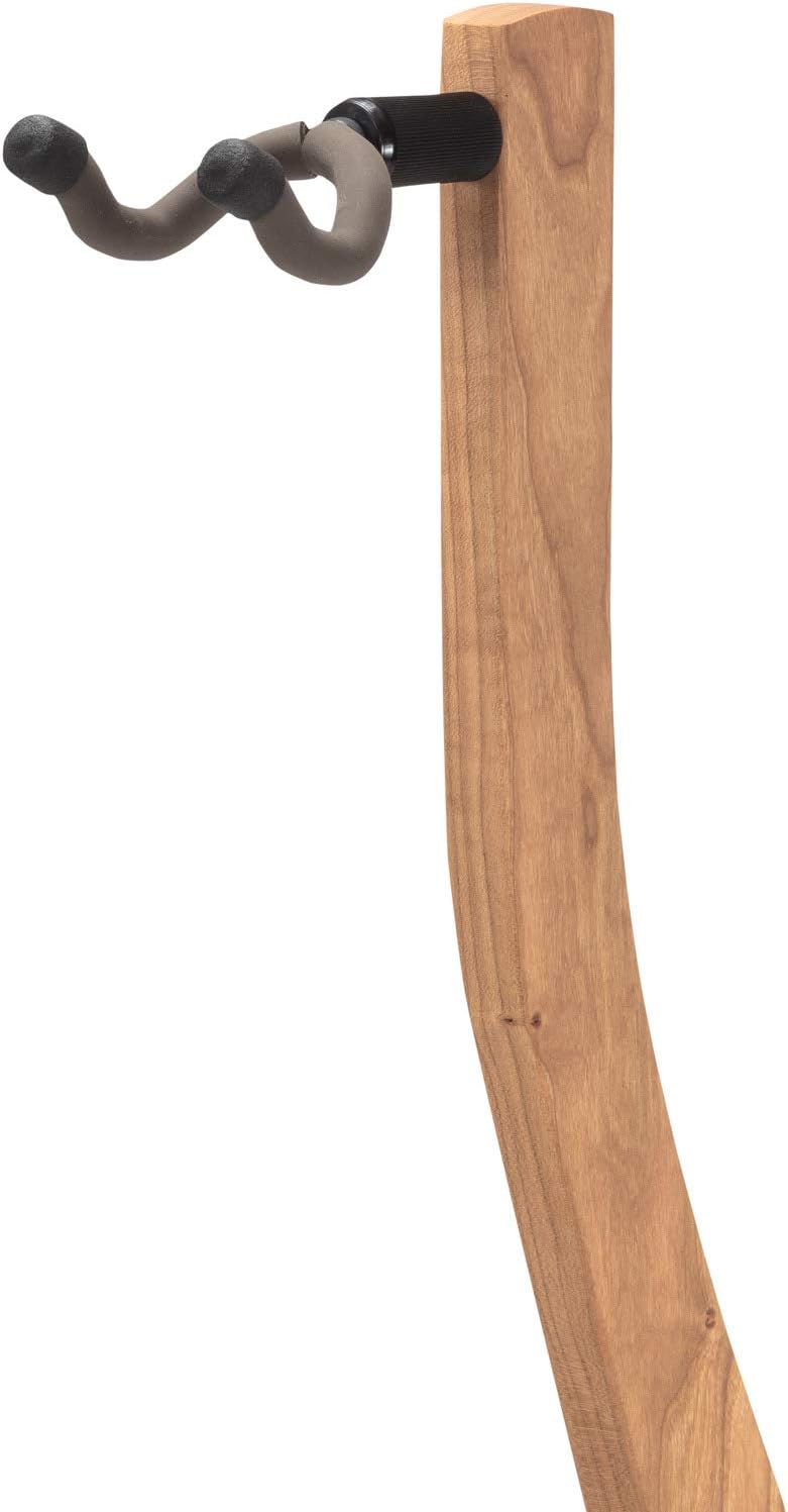 Zither Wooden Bass Guitar Stand - Handcrafted Solid Cherry Wood Floor Stands Best for Electric Bass Guitars, Made in USA