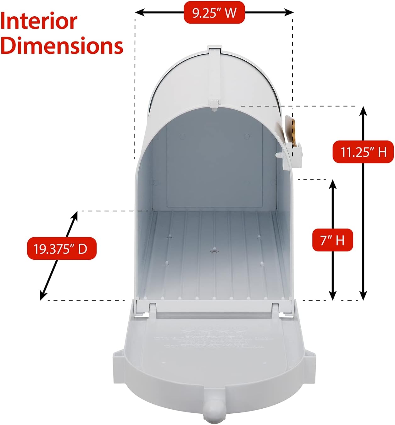 Whitehall Deluxe Streetside Mailbox Package,White,Extra Large,70729
