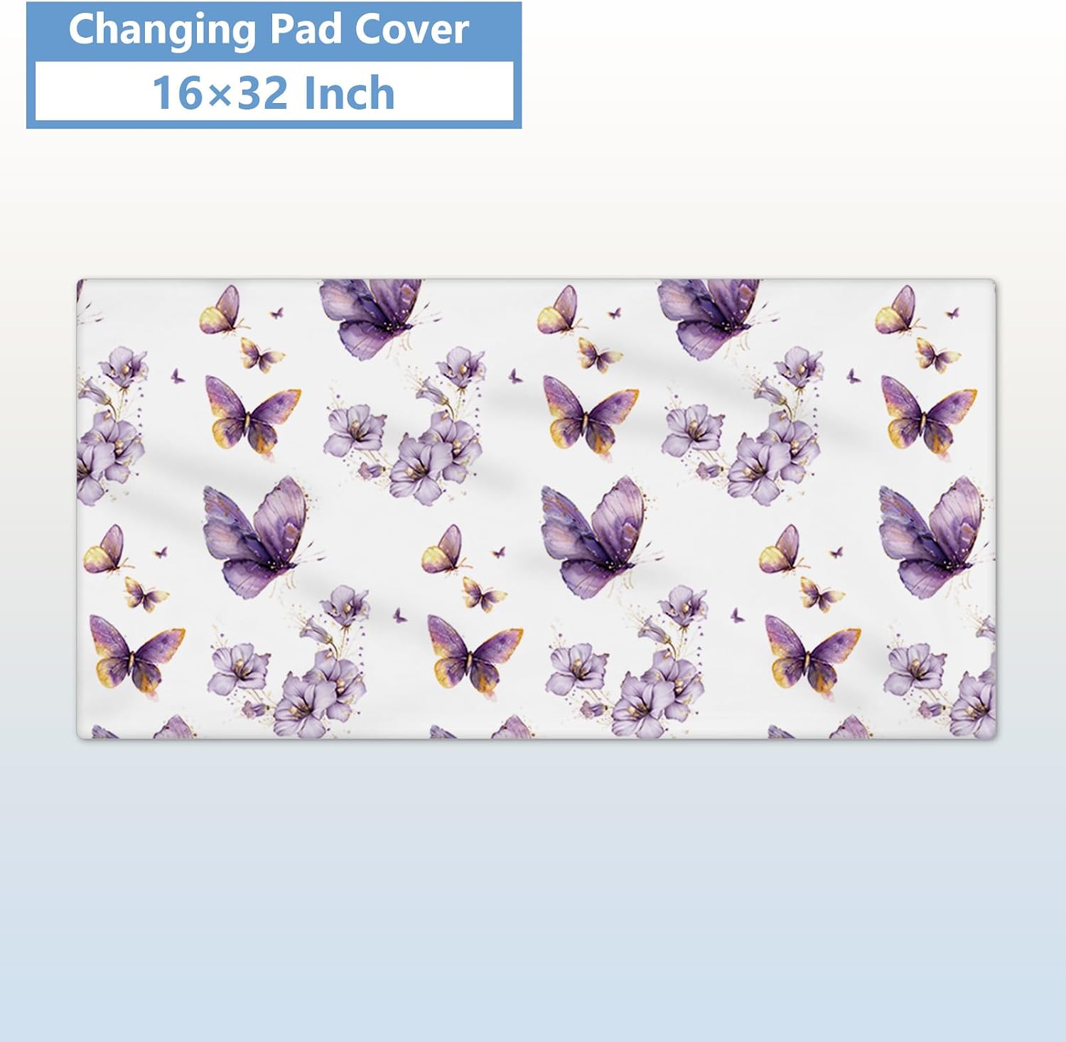 KAINSY Custom Crib Bedding Set 5 Pcs for Baby Girls – Personalized Purple Butterfly Theme, Newborn Sleep Set, Nursery Decor, Toddler Room Essentials, Infant Sleep, Baby Room Accessories, Baby Gift